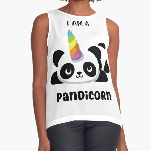 Pandicorn I Am A Pandicorn Cute Panda Unicorn Sleeveless Top For Sale By Kawaiiconfetti 