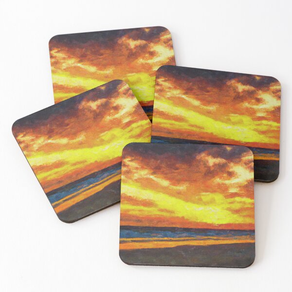 Item preview, "Golden Horizon: Stunning Sea Sunset with Captivating Clouds" designed and sold by Sparkline.