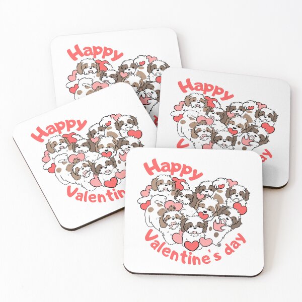 Item preview, Shih tzu valentines day heart - Happy valentines day designed and sold by Yarafantasyart.