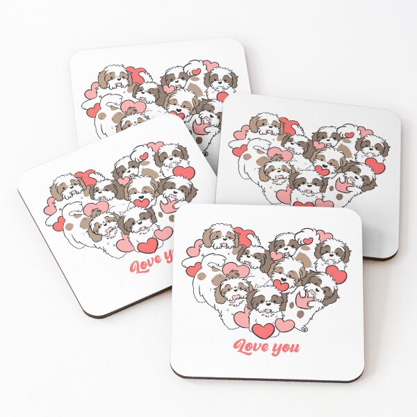 Item preview, Shih tzu valentines day heart - love you designed and sold by Yarafantasyart.