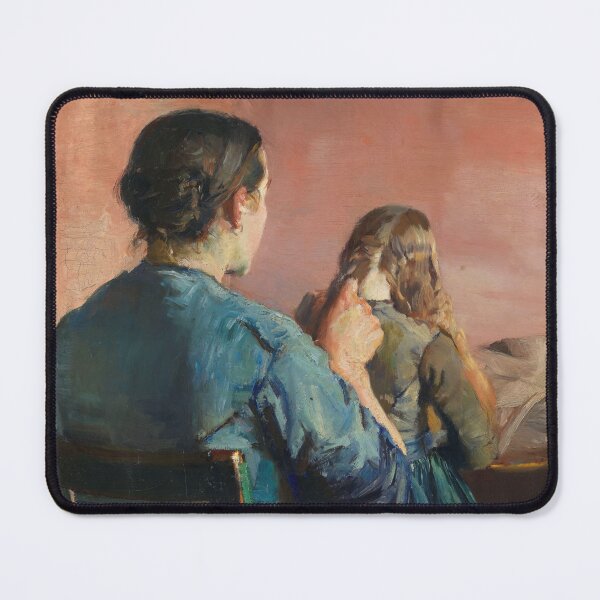 Item preview, Braiding her Hair by Christian Krohg, 1888  designed and sold by Vintage Wall Art.