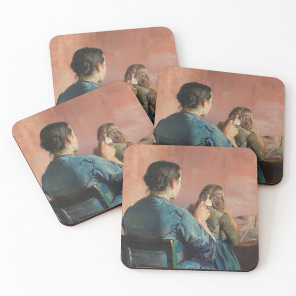 Item preview, Braiding her Hair by Christian Krohg, 1888  designed and sold by Vintage Wall Art.