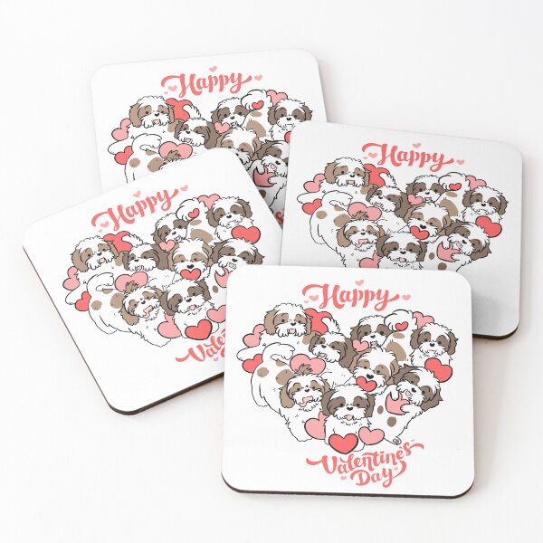 Item preview, Shih tzu valentines day heart - Happy Valentines day  designed and sold by Yarafantasyart.