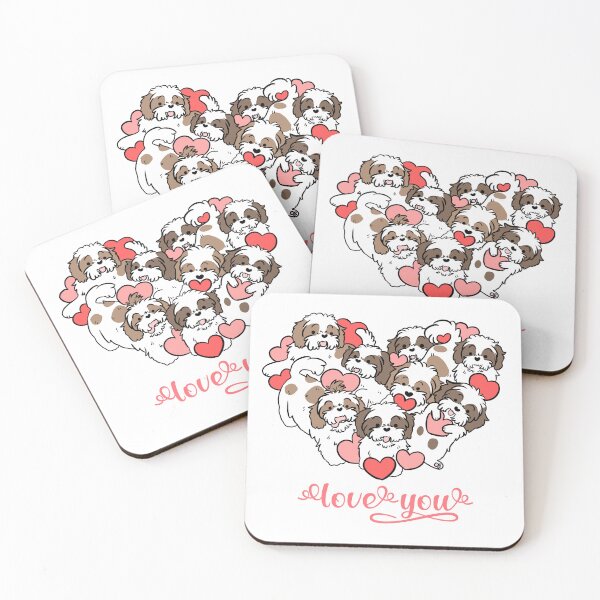 Item preview, Shih tzu valentines day heart - love you designed and sold by Yarafantasyart.