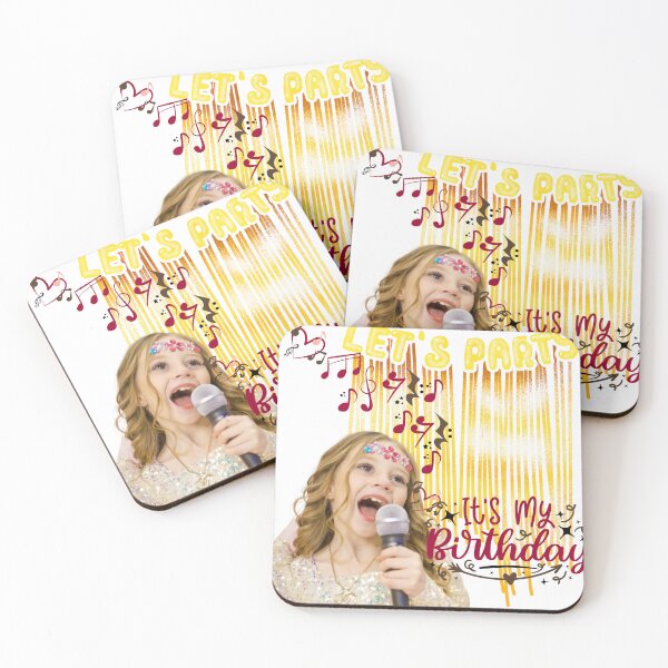 Item preview, Nastya singing with a microphone, like natsya birthday special let's party designed and sold by theJuniorJams.