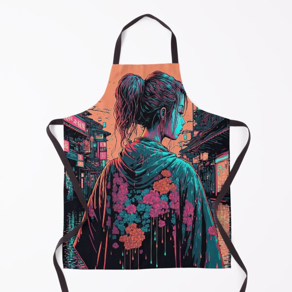 Item preview, Neo tokyo girl in kimono designed and sold by visualdosage.