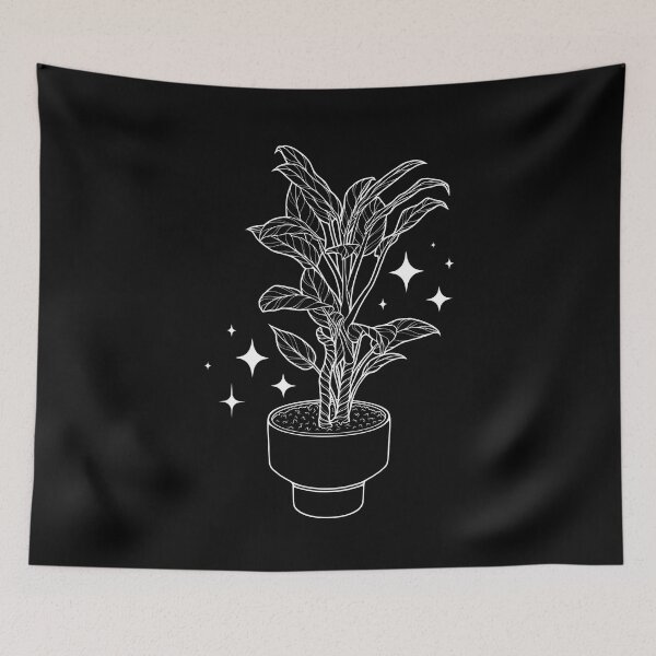 Item preview, Cute Little Plant (White Line Art) designed and sold by ObsidianDaz.