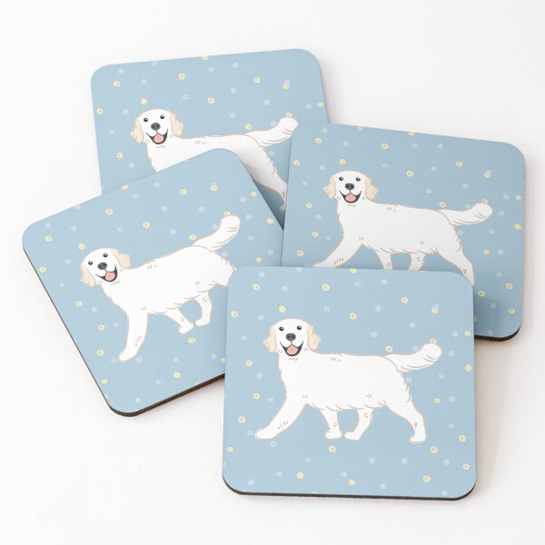 Item preview, Cute White Cream Golden Retriever designed and sold by Lulupainting.