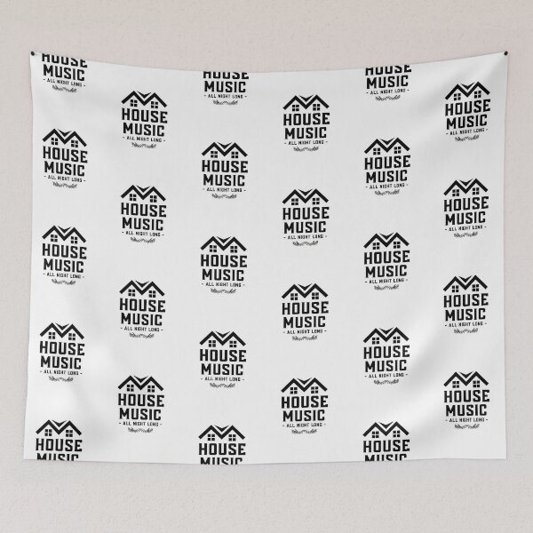 Item preview, HOUSE MUSIC - All Night Long Roof (Black)  designed and sold by Discothreadz.