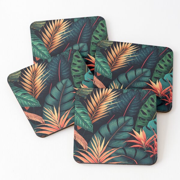 Item preview, Tropical jungle leaf pattern. Exotic rainforest leaves design. designed and sold by justinasv775.