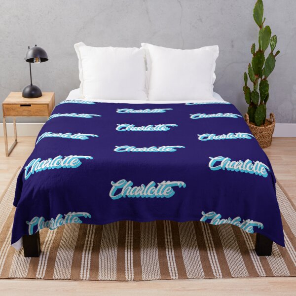 Vintage Charlotte Hornets Blanket + Pillow SET 86” X 62” Comforter store Blanket NBA