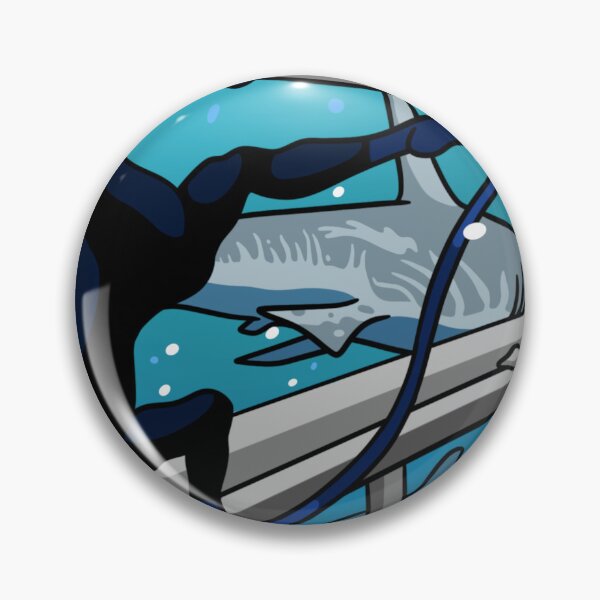 Item preview, Flipping Out in a Shark Cage designed and sold by azzurroarts.