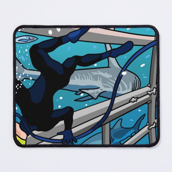 Item preview, Flipping Out in a Shark Cage designed and sold by azzurroarts.