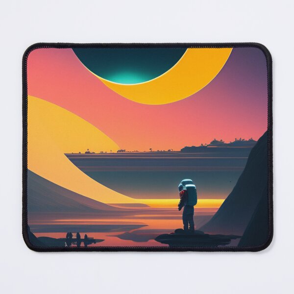 Item preview, Lone astronaut alone in different planet concept art 3 designed and sold by vishalraifx.
