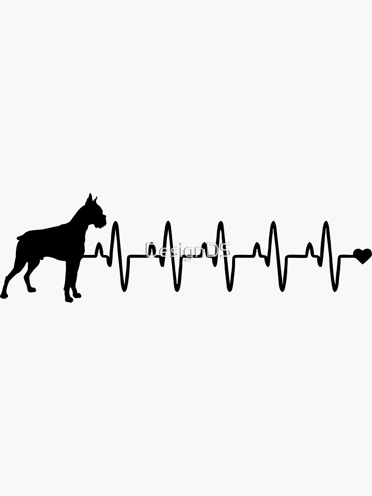 "Pitbull Dog Heart Rate" Sticker for Sale by DesignDS Redbubble