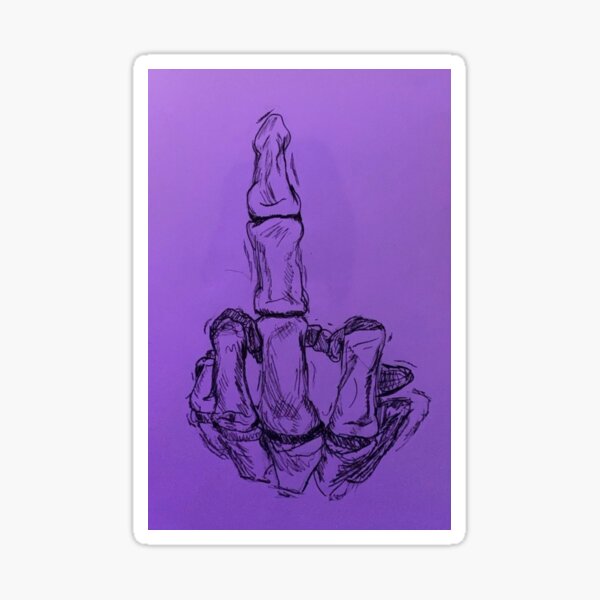 Skeletal Middle Finger Sticker For Sale By Juneweier Redbubble 2511