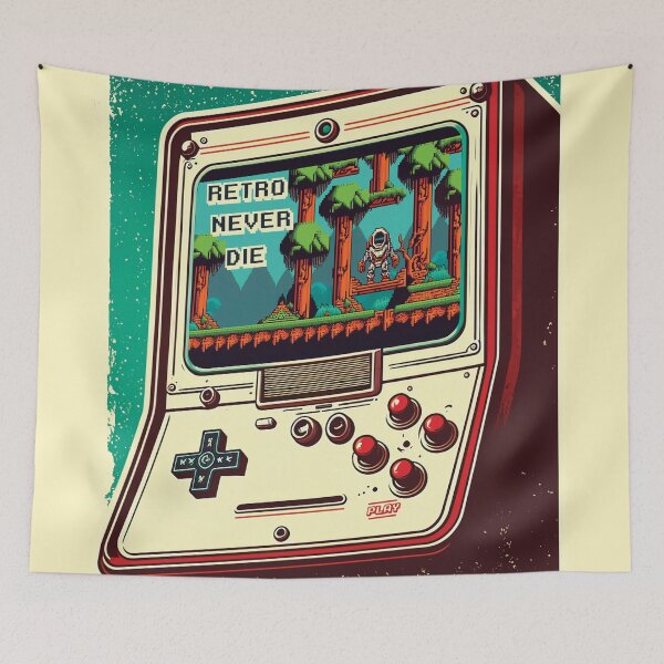 Item preview, Retro Never Die, Classic, Retro, gamer designed and sold by AreteSticker.