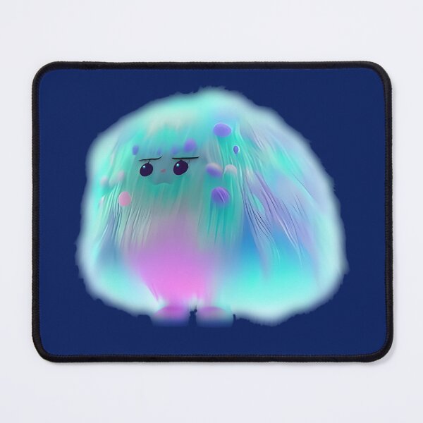 Item preview, Turquoise pink cute Glowing Monster. Meme. Dark blue designed and sold by Olga Nagornaya.