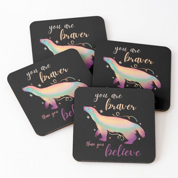 Item preview, You Are Braver Than You Believe Rainbow Honey Badger designed and sold by brytfanna.