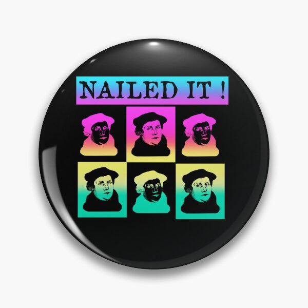 Item preview, Martin Luther Nailed it 500 Years Protestant Reformation rainbow designed and sold by funnytshirtemp.