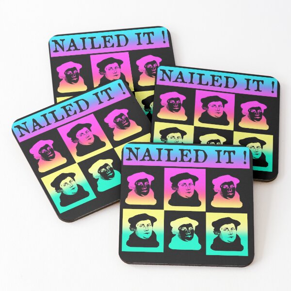 Item preview, Martin Luther Nailed it 500 Years Protestant Reformation rainbow designed and sold by funnytshirtemp.