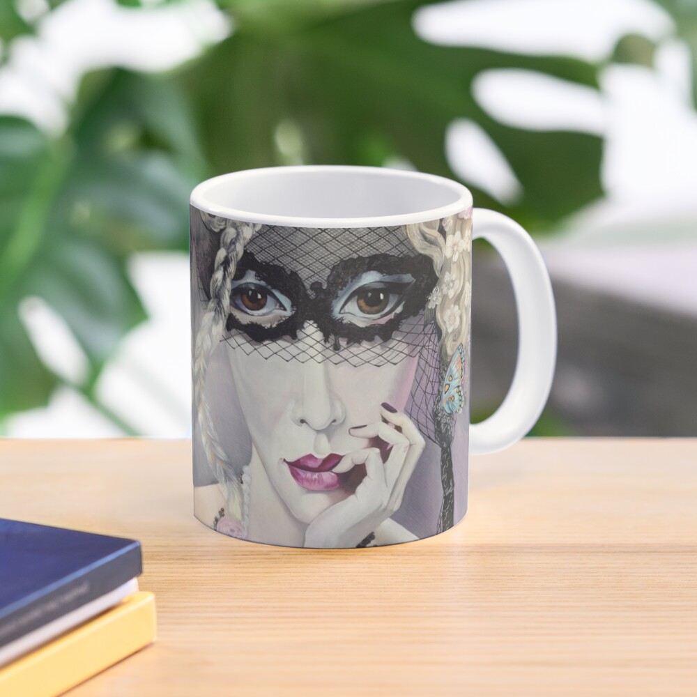 Lady in Mask. Coffee Mug
