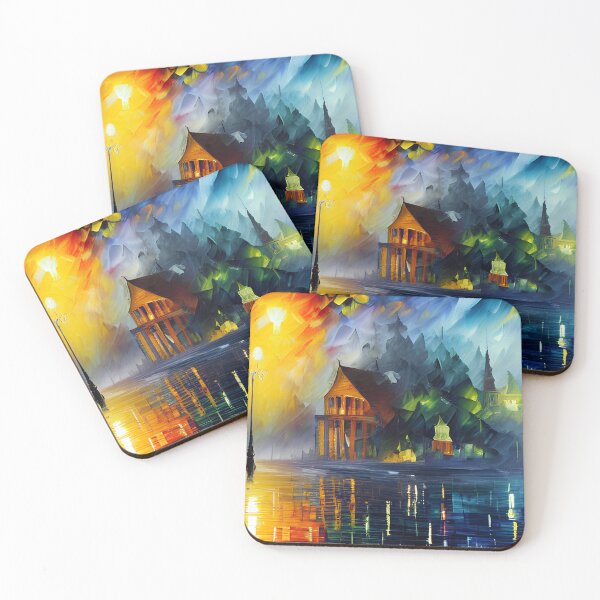 Item preview, Colorful Oleo House in the Corner Scene designed and sold by AmazinfArt.