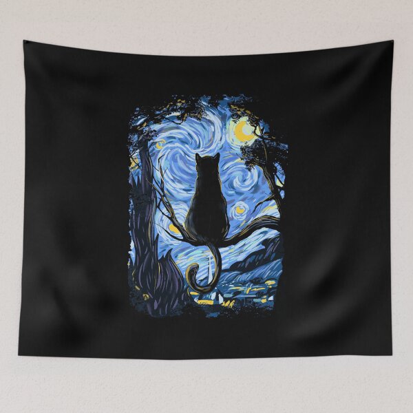 Item preview, Cat  Starry Night designed and sold by fanefab.