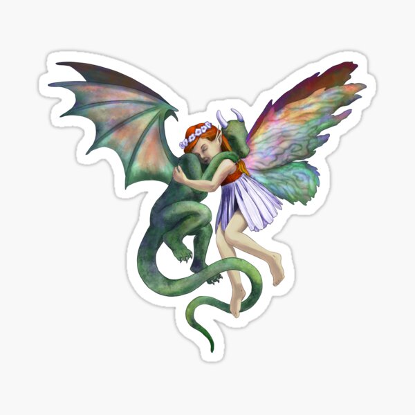 Dragon and Fairy Sticker