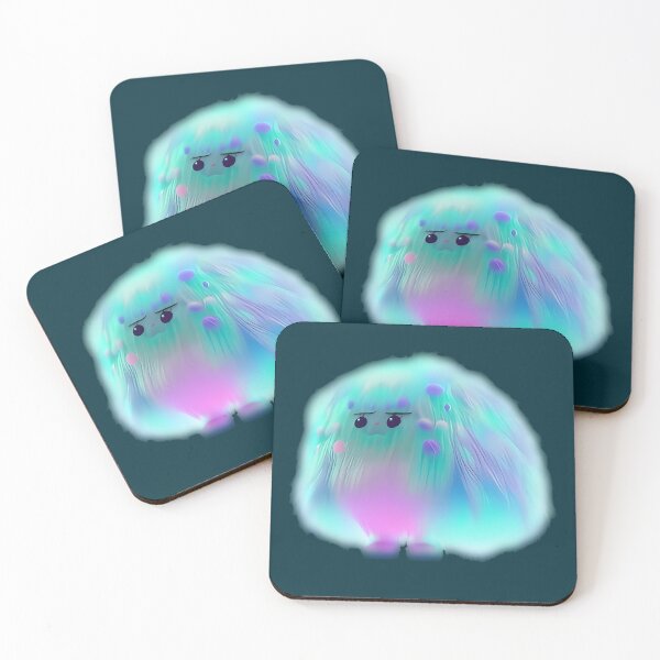 Item preview, Turquoise pink cute monster. Meme. Dark turquoise designed and sold by Olga Nagornaya.