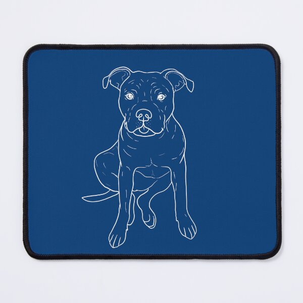 Item preview, Cute Pittbull white line art dog illustration designed and sold by ILLUSTRATED TAILS.