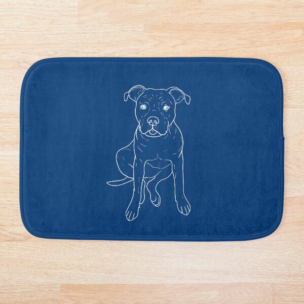 Item preview, Linda ilustración de perro de arte de línea blanca Pittbull designed and sold by ILLUSTRATED TAILS.
