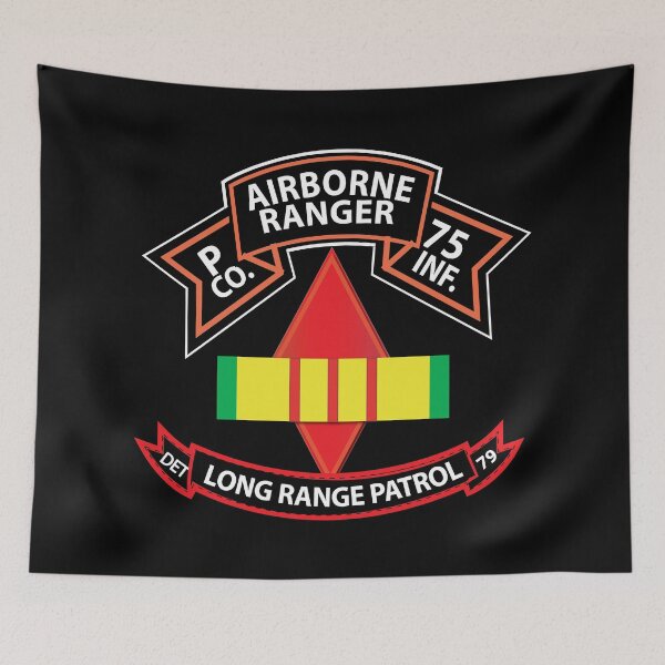 Item preview, SSI - Vietnam - P Co 75th Ranger - 5th Infantry Division - VN Ribbon - LRSD X 300 designed and sold by Military Insignia Products.