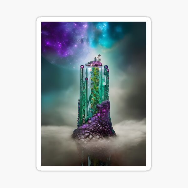 Cosmic Gemstone and Glass \|/ Universe Sticker