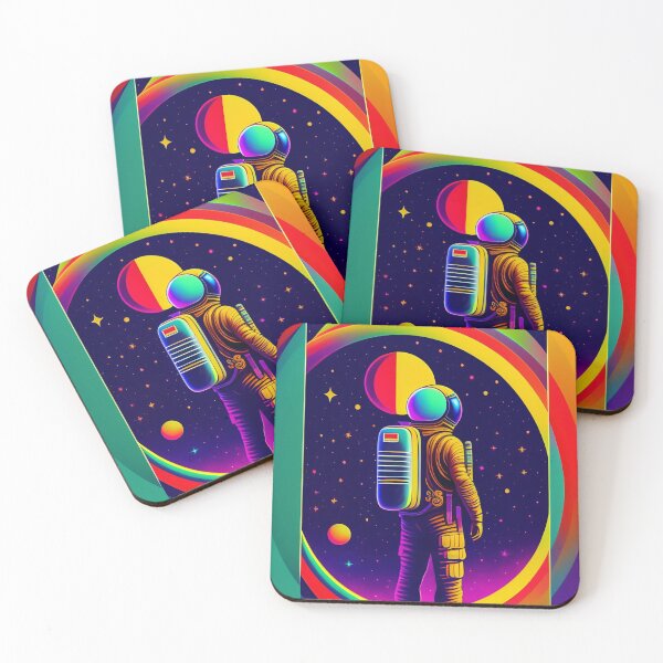Item preview, Lone astronaut colorful vector illustration 4 designed and sold by vishalraifx.