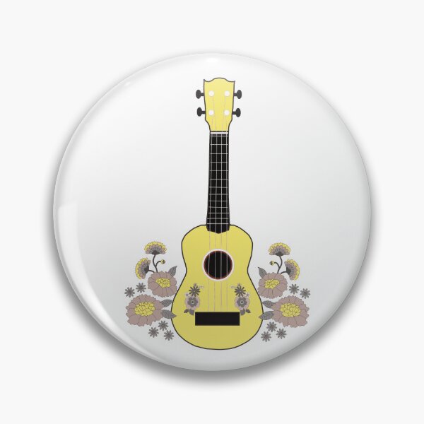 Item preview, Ukulele with flowers in yellow designed and sold by piesdesignart.