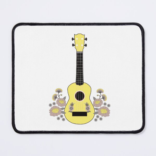 Item preview, Ukulele with flowers in yellow designed and sold by piesdesignart.