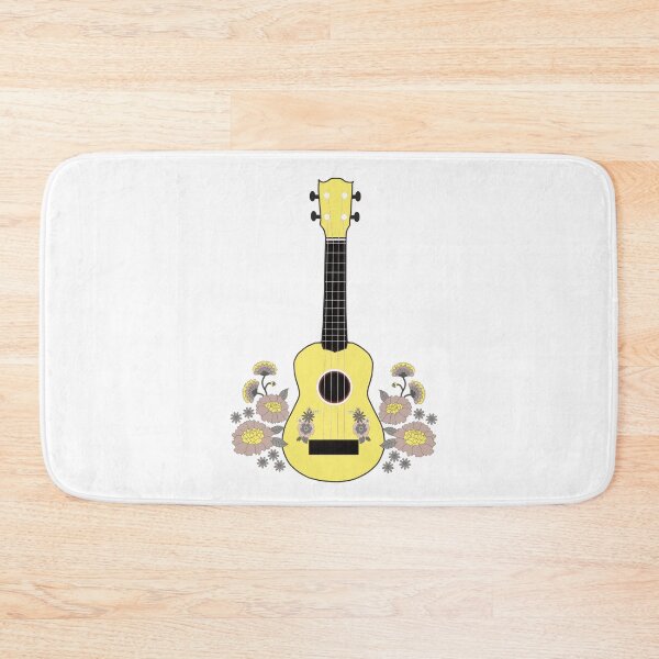 Item preview, Ukulele with flowers in yellow designed and sold by piesdesignart.