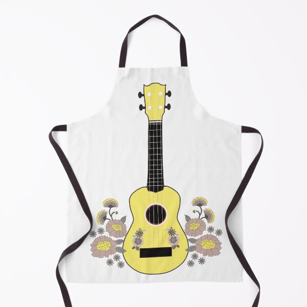 Item preview, Ukulele with flowers in yellow designed and sold by piesdesignart.