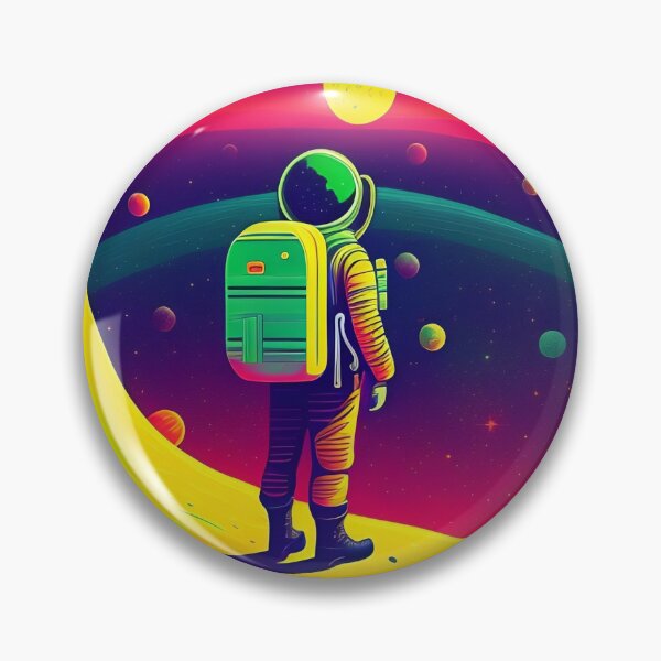 Item preview, Lone astronaut colorful vector illustration 6 designed and sold by vishalraifx.