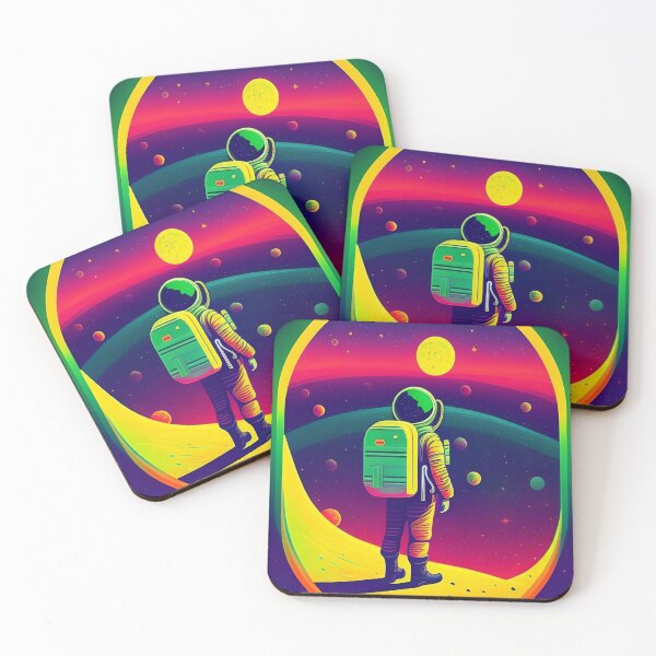 Item preview, Lone astronaut colorful vector illustration 6 designed and sold by vishalraifx.