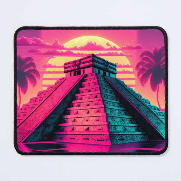 Item preview, Synthwave Style Chichen Itza Design Mexico Pyramid designed and sold by JackCurtis1991.