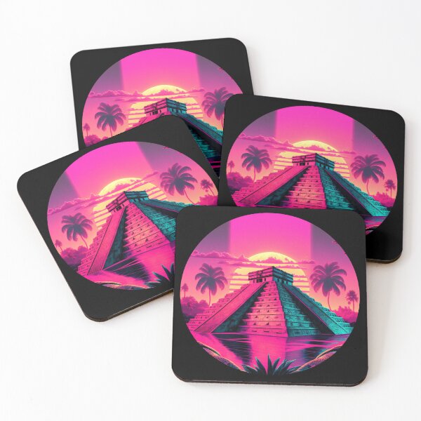 Item preview, Synthwave Style Chichen Itza Design Mexico Pyramid designed and sold by JackCurtis1991.