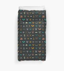 Hipster Seamless Pattern Duvet Cover