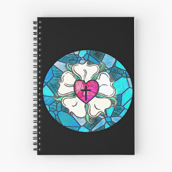 Item preview, Martin Luther Rose Lutheran Symbol Distressed 5 Solas Stained Glass designed and sold by funnytshirtemp.