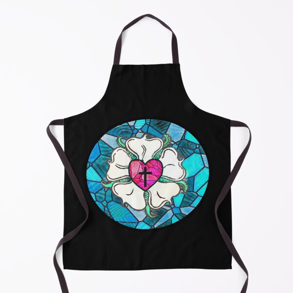 Item preview, Martin Luther Rose Lutheran Symbol Distressed 5 Solas Stained Glass designed and sold by funnytshirtemp.