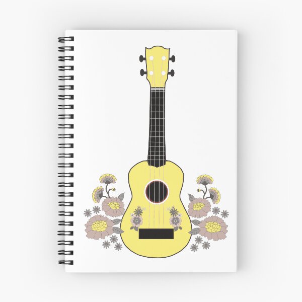 Item preview, Ukulele with flowers in yellow designed and sold by piesdesignart.
