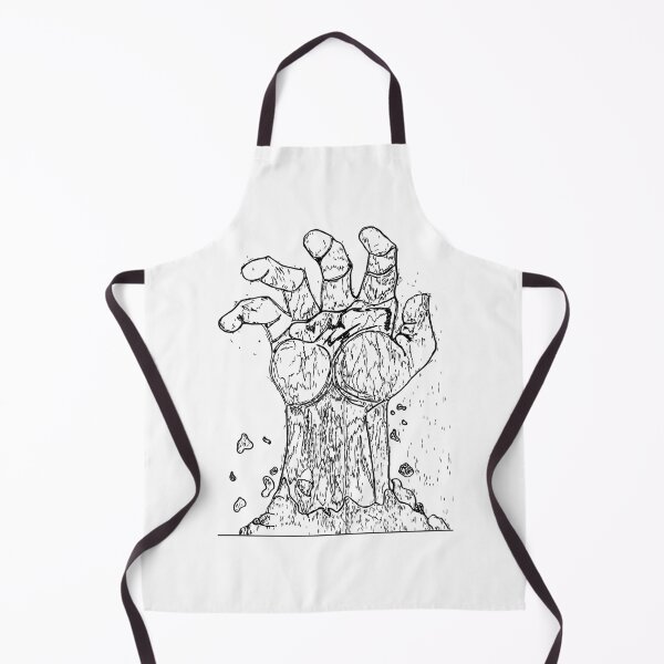 Item preview, Zombie hand coming out of ground black and white designed and sold by OneUpArtDesigns.