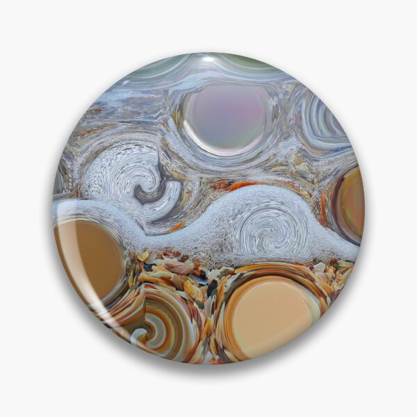 Item preview, Abstract Ocean Edge Art Small Wave Sea Foam and Shelly Beach Seaside Décor 1 of 4 designed and sold by Beachy.