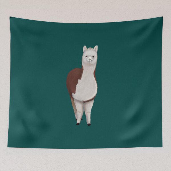 Item preview, Cute fluffy alpaca illustration designed and sold by ILLUSTRATED TAILS.